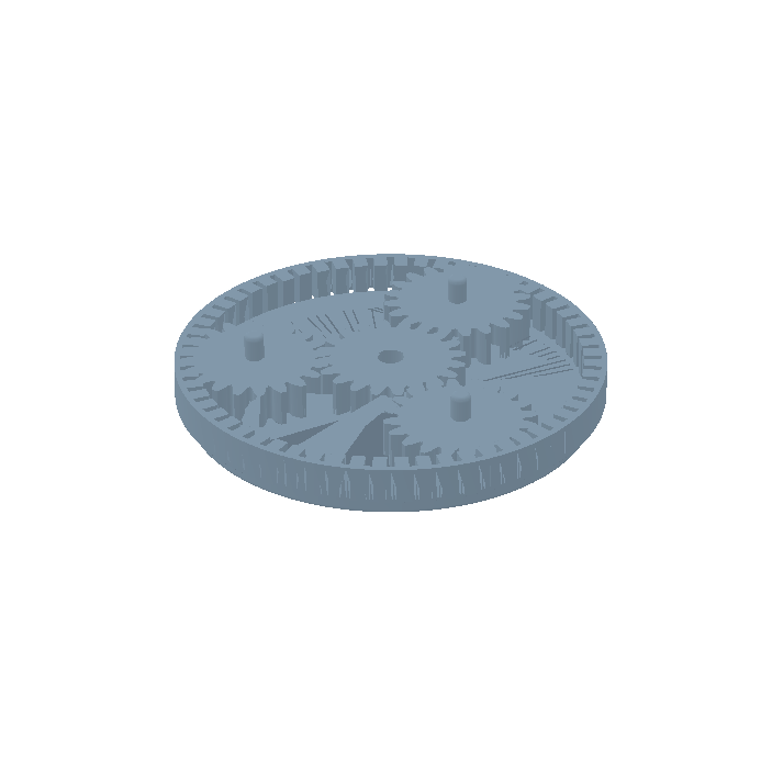 Planetary gearbox assembly generated in AiCadGen